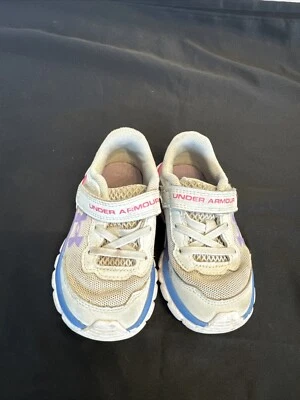 Under Armour «Assert 9 AC» ребенка ясельного возраста девочки 6 K серый розовый крюк и петля кроссовок - Изображение 1 из 4