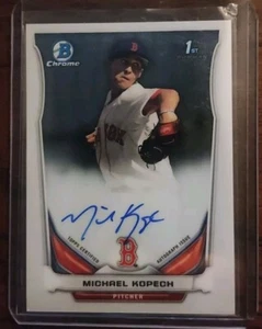2014 Michael Kopech 1. Bowman Chrome Draft AUTO RC Rookie Red Sox Dodgers - Bild 1 von 2