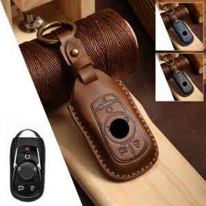 Genuine Leather Car Key Fob Case Cover Bag For Buick TourX Encore Lacrosse Regal - Foto 1 di 13