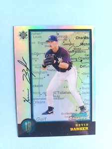 1998 BOWMAN CHROME KEVIN BARKER #418 RC INTERNATIONAL REFRACTOR BREWERS - Picture 1 of 4