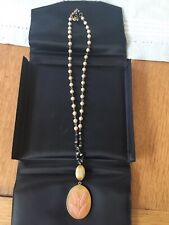 Jewellery From Paul Smith Designer Glass Floral Cameo Necklace & Pearl Bracelet
