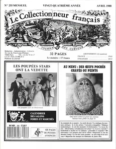 DER FRANZÖSISCHE SAMMLER NR. 255 /1988 = EIER KUBIN Frösche BELGISCHE KARTE - Bild 1 von 2