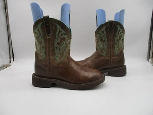Botas de rodeo vaqueras occidentales de cuero marrón Justin Gypsy para mujer talla 7 B 79606 - Imagen 1 de 10
