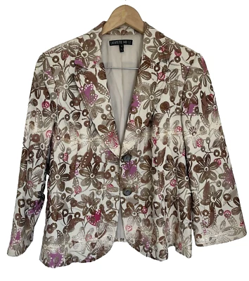 Jaqueta feminina LAFAYETTE 148 New York florida manga 3/4 tamanho 12 - Imagem 1 de 4