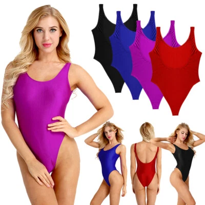 Damen Body Badeanzug Rückenfrei Bodysuit Hoher Beinschnitt Stringbody Bikini - Bild 1 von 3