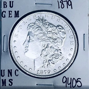 1879 BU GEM MORGAN SILVER DOLLAR UNC MS+++ U.S. MINT RARE COIN 9405 - Picture 1 of 3