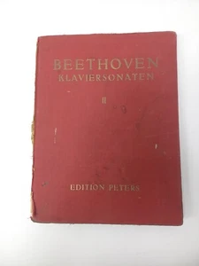 Beethoven Klaviersonaten Edition Peters Piano Sonatas II 2 Vintage Book Note - Imagen 1 de 13