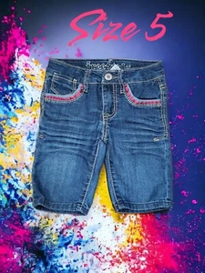 Freestyle Revolution Bermuda Jean Shorts Girls Size 5 Blue - Picture 1 of 7