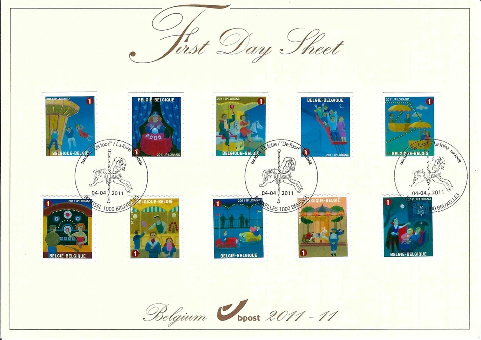 [FDS344] Belgium FDS 2011-11 Circus First Day Sheet SUPERB - Image 1 of 1