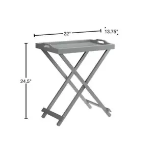 Convenience Concepts End Table 24.5" H X 22" W, Standard Rectangle Wood In Gray - Picture 1 of 5