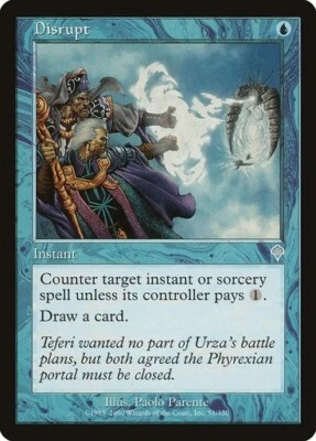 MTG 4X INVASION DISRUPT NM ENGLISH MAGIC THE GATHERING BLUE COMMON INSTANT - Image 1 of 4