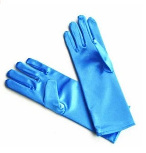 DH Kids Formal Stretch Satin Long Finger Gloves for Girl Children Party - Picture 1 of 13