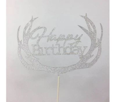 1 pieza Feliz Cumpleaños Pastel Topper Brillo Fiesta Suministro Evento Decoración Foto 1 de 4