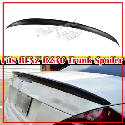 US Matte Black SL600 A-Style Fits Mercedes BENZ SL R230 A Type Trunk Spoiler - Image 1 of 4