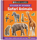 Brain Games - Sticker by Number: Safari Animals (Ages 3 to (Mixed Media Product)