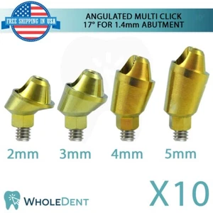 10X Angulated Multi Unit 17° 1.4mm Abutment Attachment Internal Hex 2.42mm - Imagen 1 de 4
