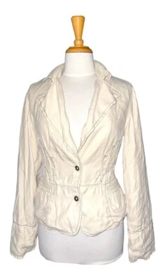 Da Nang Unstructured Button Up Casual Jacket Beige size M - Image 1 of 4