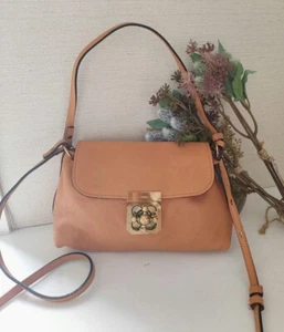 Chloe Elsie Leather Chain Shoulder Crossbody Bag Beige Vintage Limited (Used VG) - Picture 1 of 9