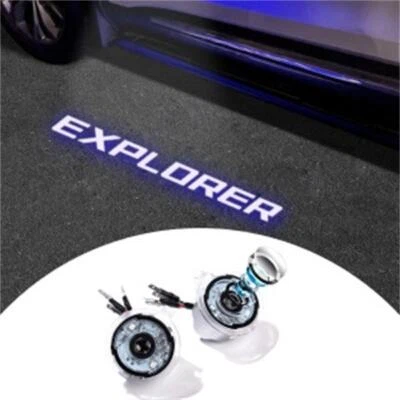 Espejo LED 3D 2x para Ford Cortesía Charco Luces Blancas Proyector Sombra Fantasma Foto 1 de 4