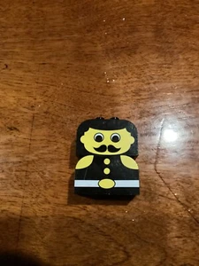 LEGO Black 2x4x2 Curved Fireman Decorated Round Brick Pieces Stockkkk2 - Picture 1 of 1