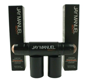 2X Jay Manuel Beauty Contour Highlight Duo Deep 2 In 1 Makeup Lot Of 2 - Picture 1 of 6