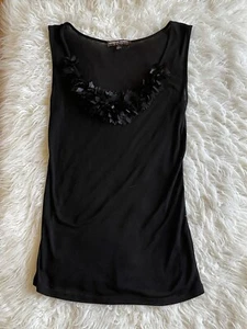 Adrienne Vittadini Oberteil Damen klein schwarz ärmellos Bluse Tank BIN T - Bild 1 von 5