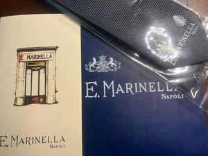 🔴 MARINELLA cravatta uomo seta pura blu puntini bianchi elegante NUOVA - Imagen 1 de 7
