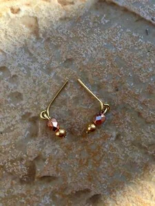 Bouutique Drops Rose Gold Earrings for Dolls 1/6-scale, 12" - Picture 1 of 3