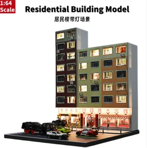 NW 1/64 Diorama Parking Lot Model LED Diecast Car Garage Scene Display Case Gift - Picture 1 of 87