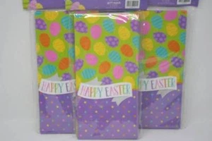 Happy Easter Gift Bags Goodie Gift Sack 3 Packs Total 36 Bags NEW Polka Dot Eggs - Picture 1 of 1