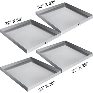 VEVOR 25/30/32 in Washing Machine Pan Under Washer Tray Drip Drain Stainless - Picture 1 of 60