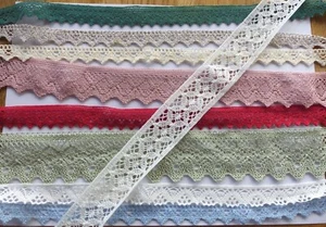 Klöppelspitze - Borte - Spitze - Baumwolle - farbig - große Auswahl - 3Meter - Bild 1 von 65