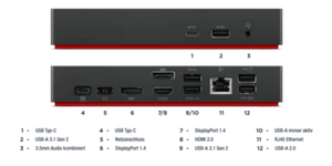 Lenovo Thinkpad Universal USB-C Dock 40AY0090EU SD21B41468 - Afbeelding 1 van 1