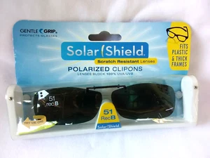 FOSTER GRANT SOLAR SHIELD CLIP-ON 51 REC B POLARIZED SUNGLASSES New - Picture 1 of 6
