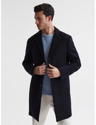 REISS GABLE WOOL BLEND SINGLE BREASTED EPSOM OVERCOAT - Small BNWT's RRP $600 - Image 1 of 4