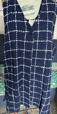 Boyne Valley Weavers Cuadros Boucle Botón Único Suéter Chaleco Largo Irlanda XL Foto 1 de 4