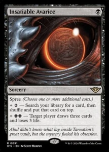 MTG - INSATIABLE AVARICE - Outlaws of Thunder (R) - Foto 1 di 1