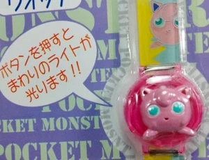 Pokemon light up Jigglypuff Vintage Wrist Watch Sealed New 90s Japan purin - Picture 1 of 8