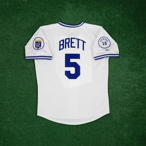 George Brett 1987 Kansas City Royals Cooperstown Men's Home White Jersey Cover