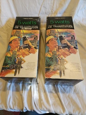 TWO (2) Realistic TRC-200 6 Channel CAT. NO. 21-184 Portable CB Radio  Untested - Image 1 of 4