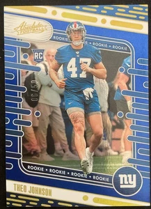 2024 Absolute Football #179 Theo Johnson  Blue & Silver Spectrum 06/50 & 232/350 - Picture 1 of 4