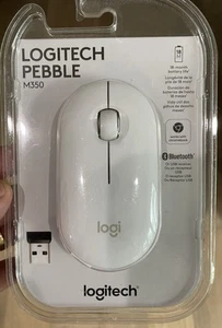 Logitech Pebble M350 Wireless Mouse - White - Brand New - Picture 1 of 3