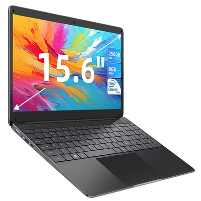 SGIN Portable Windows 11 Laptop 15.6" Intel Celeron 8GB RAM 256GB SSD Notebook HDMI