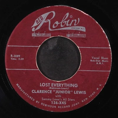 CLARENCE 'JUNIOR' LEWIS: lost everything / your heart must be made of stone 7" - Image 1 of 2