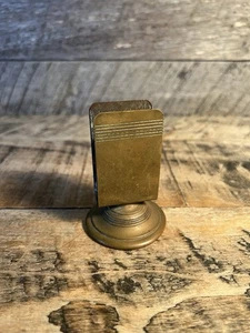 Vtg Brass Match Box Holder Home Decor - Picture 1 of 10