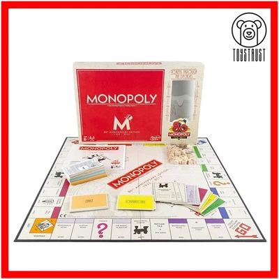 Monopoly 80th Anniversary Edition Board Game Hasbro Family Fun 2014 Ages 8+ - Image 1 of 4