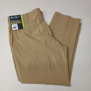 Ben Hogan Men's Pants 40x30 Khaki Tan Active Flex Waistband Stretch Chino UPF 50 - Picture 1 of 8