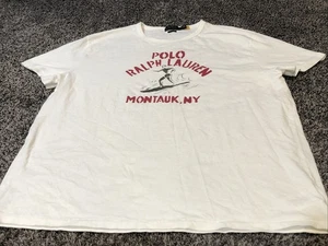 POLO RALPH LAUREN MONTAUK NEW YORK SURFER SS T-SHIRT in WEISS GRÖSSE X-LARGE - Bild 1 von 3