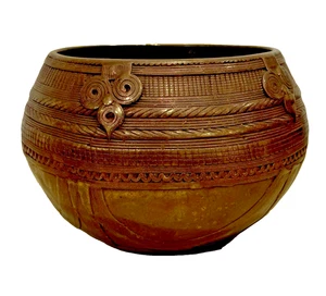 Antike handgefertigte Dhokra Kunst Handarbeit Maserung Messschale Sammlerstück - Bild 1 von 9