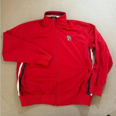 Chaqueta deportiva St Louis CardinalsStitches para hombre XL roja bordada cremallera manga larga Foto 1 de 4